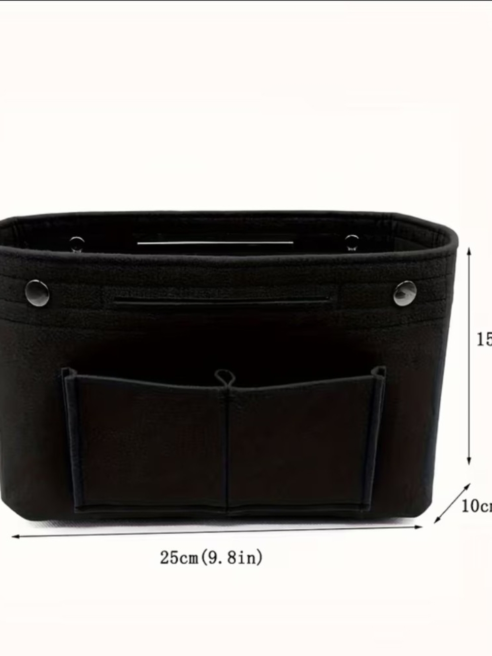 Handbag Black Felt Organizer Insert - Tote Bag Organizer